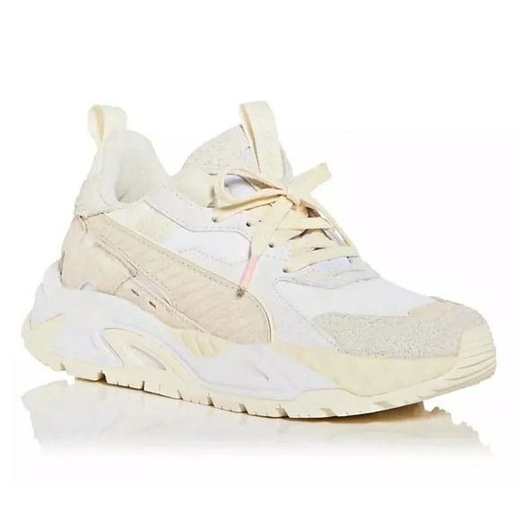 Puma Women's RS Track Trifted Low Top Sneakers White & Ivory Size 8.5 MSRP $120 - Picture 1 of 10